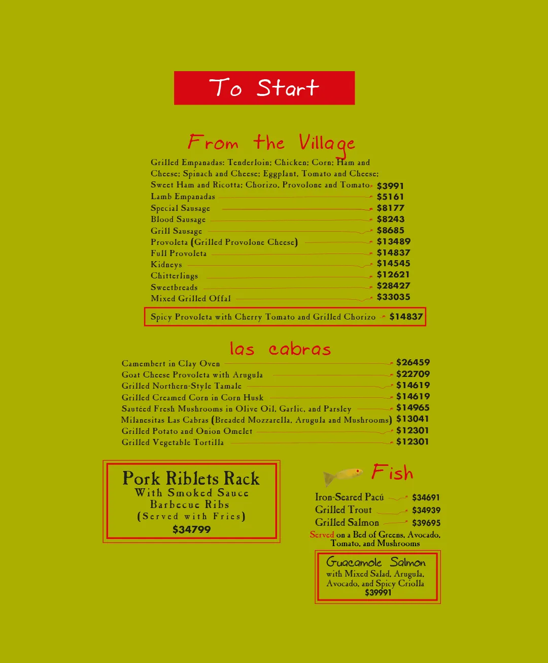 Menu — Page 2