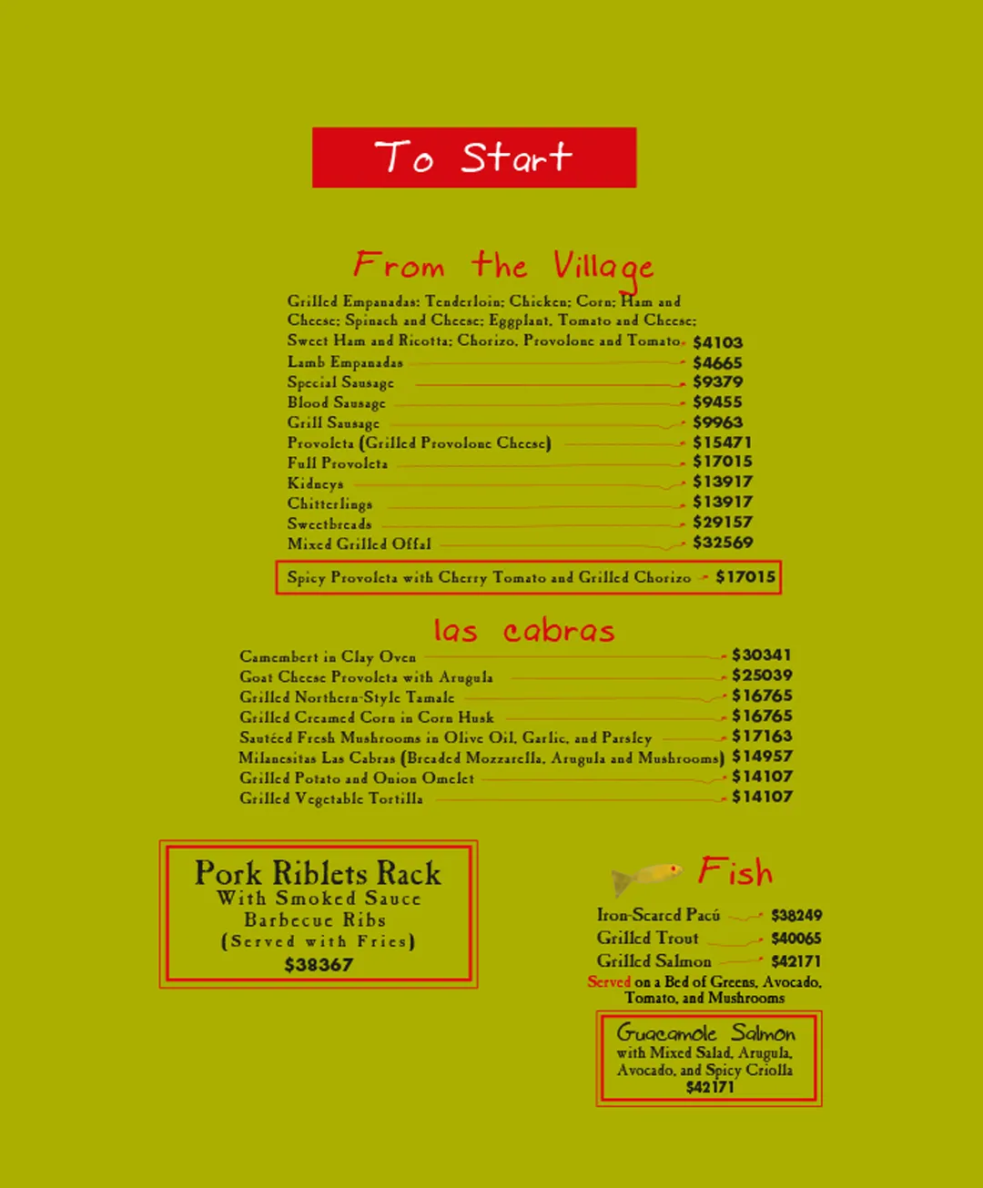 Menu — Page 2