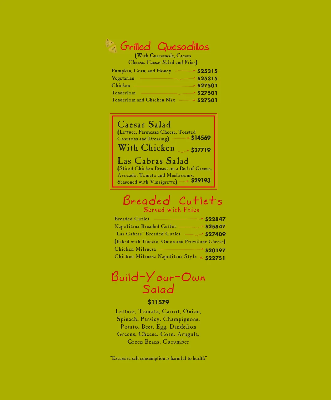Menu — Page 3