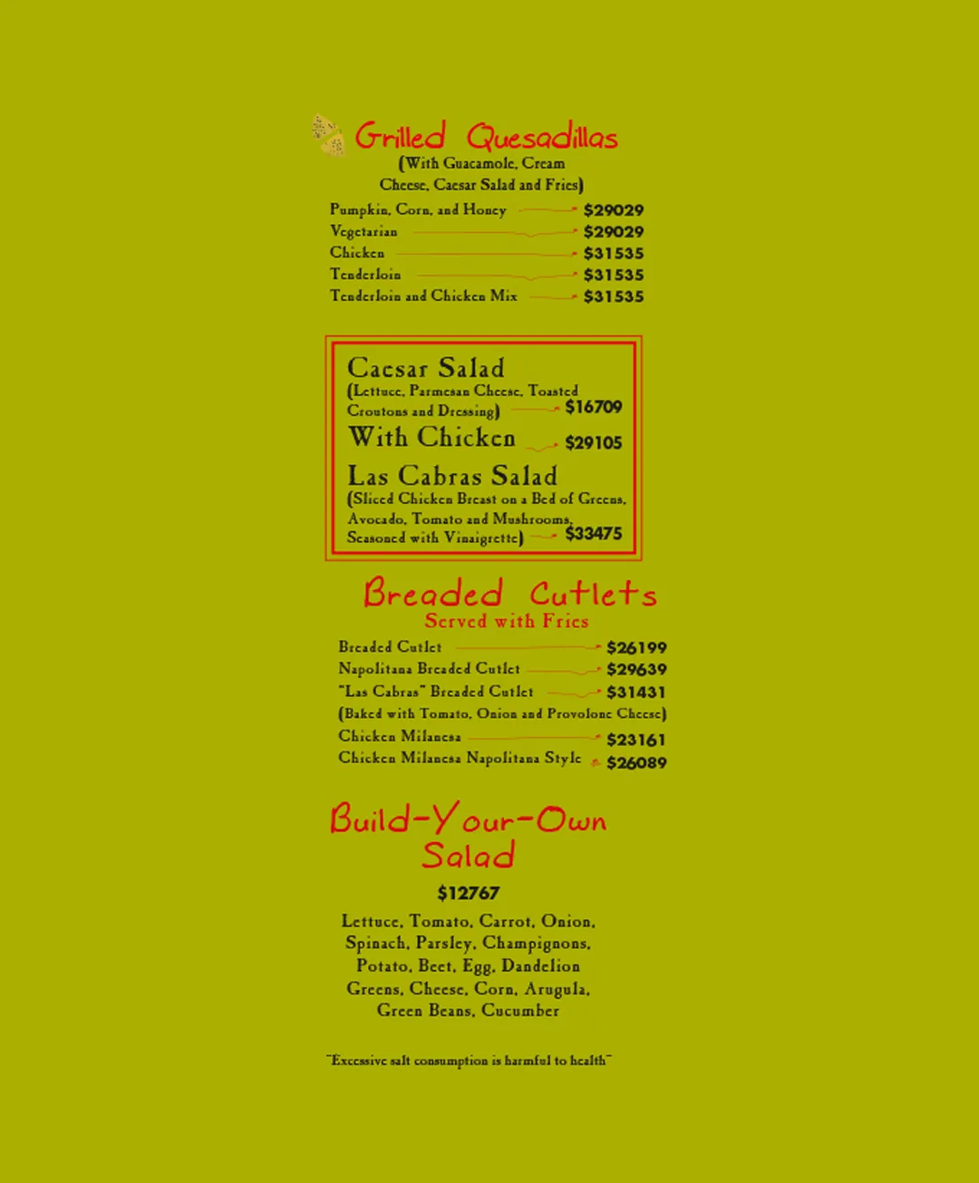 Menu — Page 3